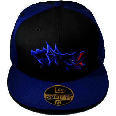 black and blue hat
