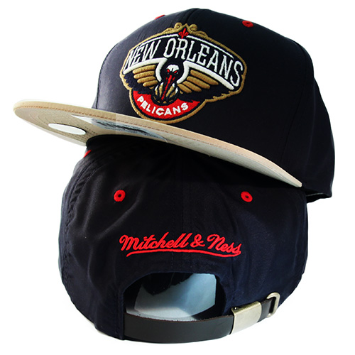 mitchell and ness leather strapback hats
