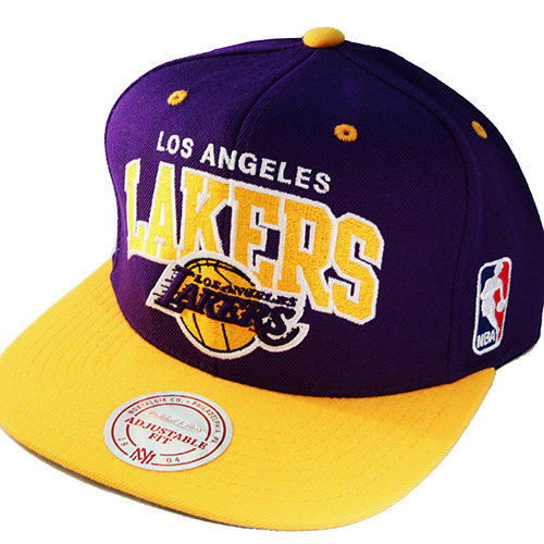 mitchell and ness lakers beanie