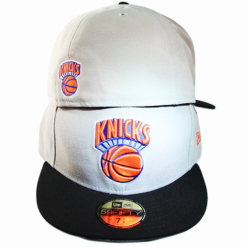 New Era Nba New York Knicks 5950 Grey Fitted Hat Air Jordan 4 Grey Orange Cap Booton