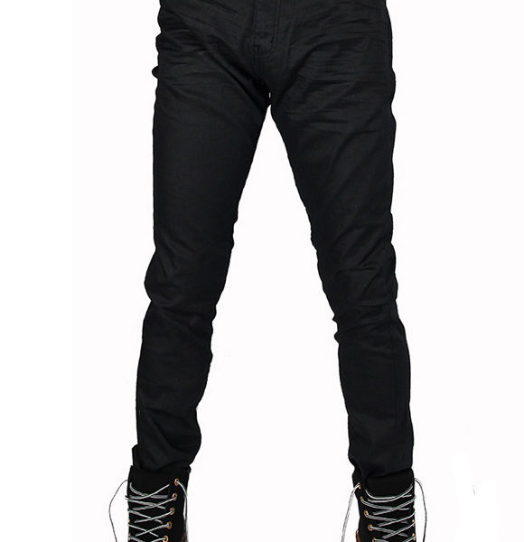 black waxed skinny jeans
