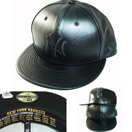 leather fitted hats