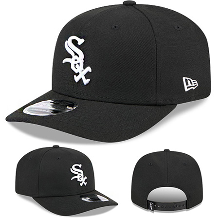 New Era Chicago White Sox 970 Snapback Hat Stretch Snap Black