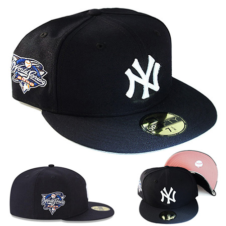 New Era New York Yankees Fitted Hat 2000 World Series Patch Pink